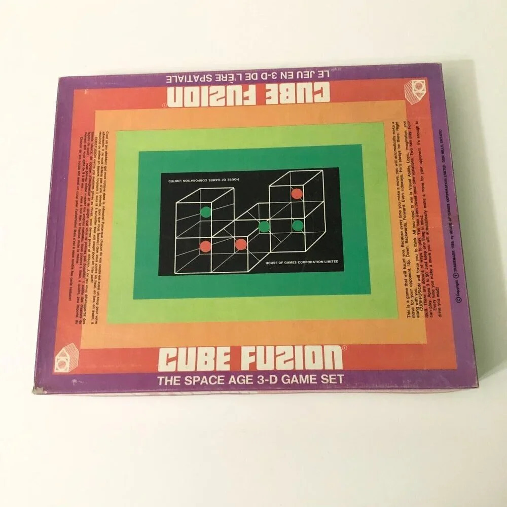 Vintage 1968 Cube Fusion Space Age 3D Board Game House Of Games